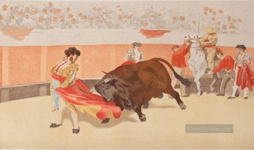 corrida und pferd impressionistischen Ölgemälde